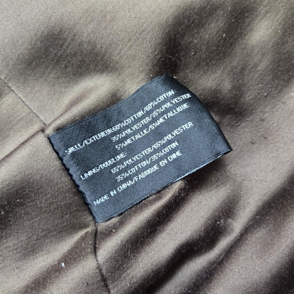 DKNY Womens Brown Trench Coat Lightweight Tie Waist Jacket Large - Picture 5 of 16